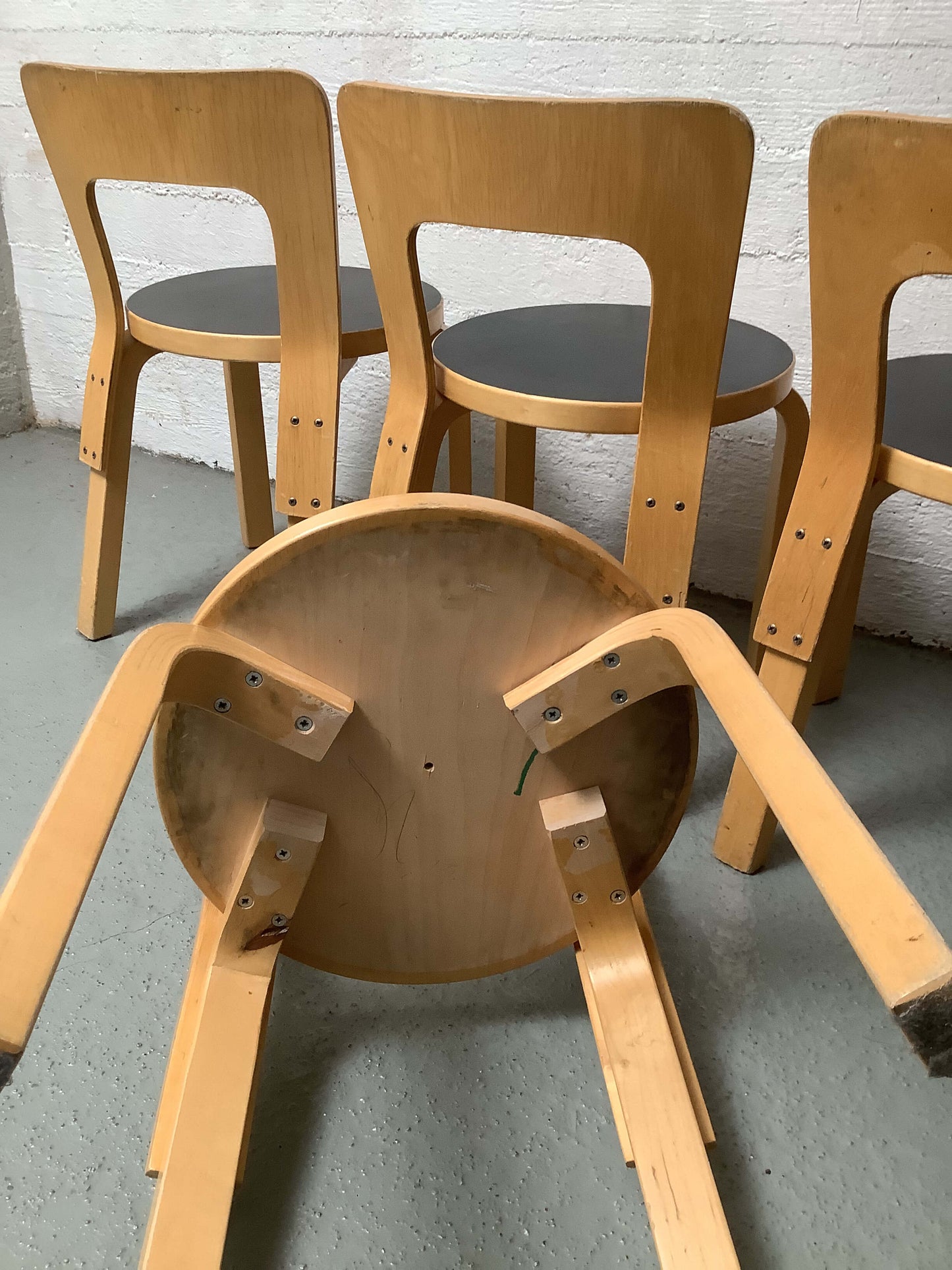 Artek Aalto N65 lasten tuoli, koivu/ musta