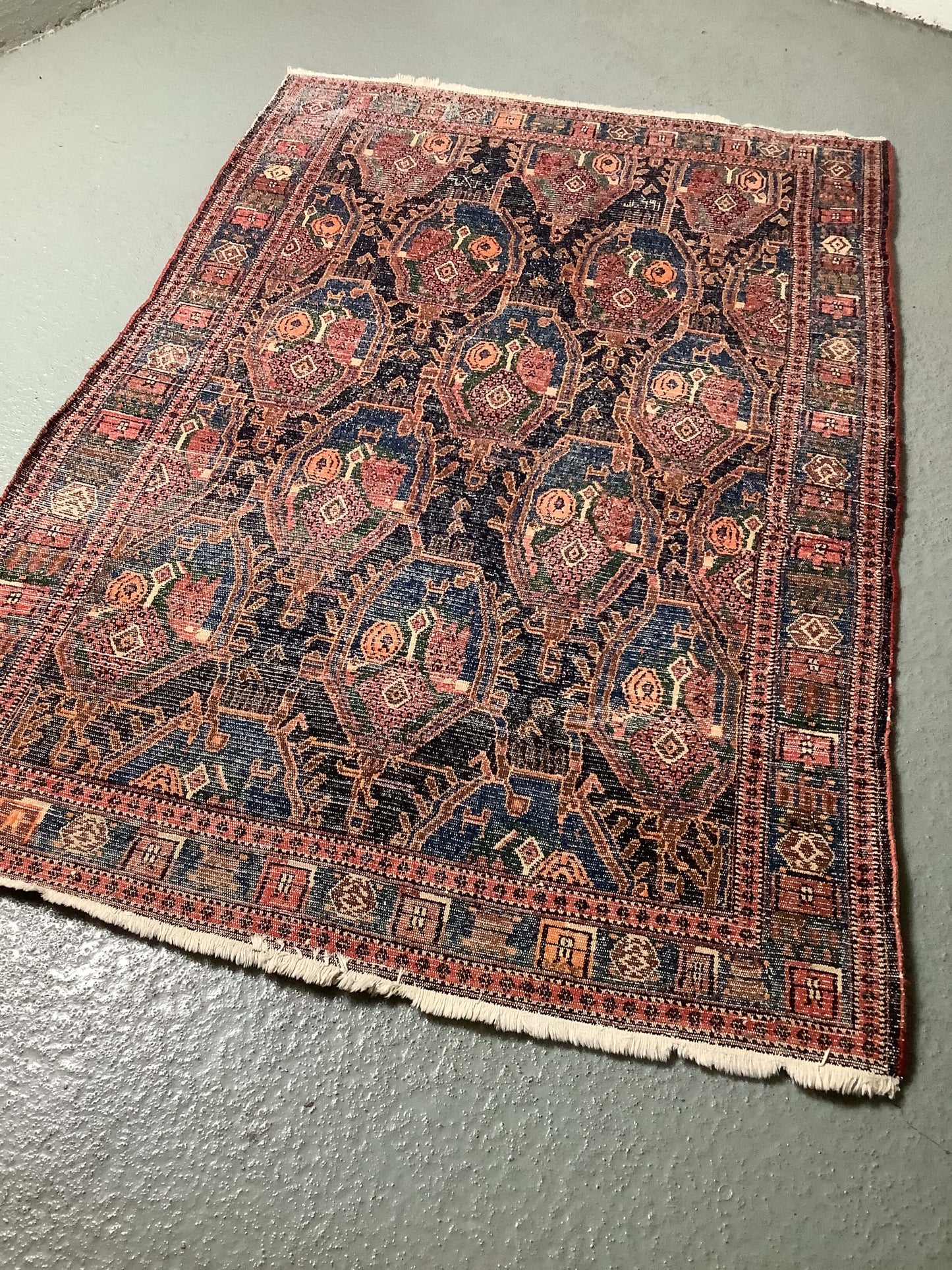 Käsinsolmittu Persialainen vintage villamatto