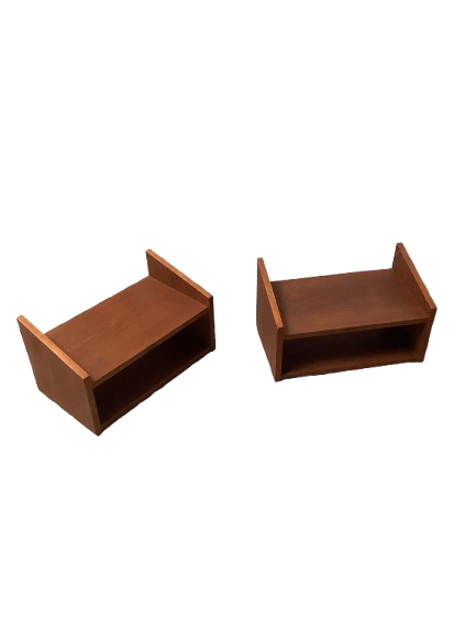 Teak-seinähylly pari, 60-luku