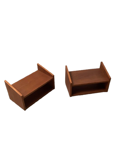 Teak-seinähylly pari, 60-luku