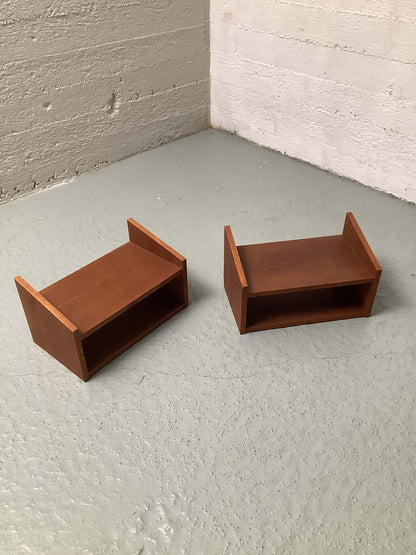 Teak-seinähylly pari, 60-luku