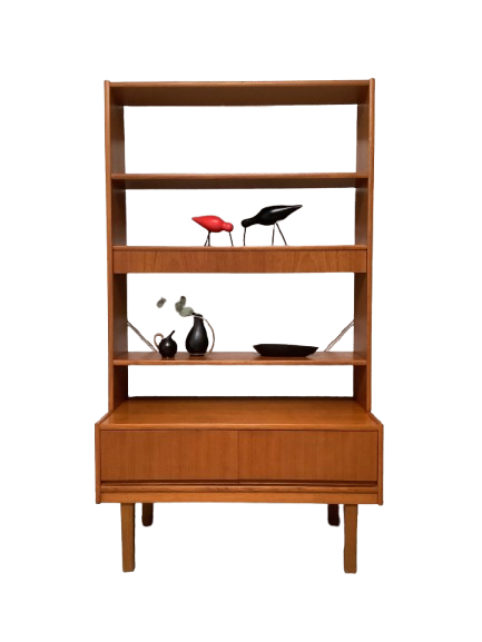 Ruotsalainen teak-kirjahylly