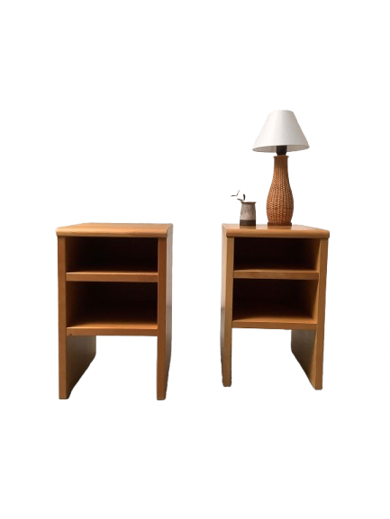 Funkkistyyliset sivupöydät 60/70-luku