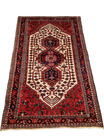 Persialainen käsinsolmittu vintage-villamatto