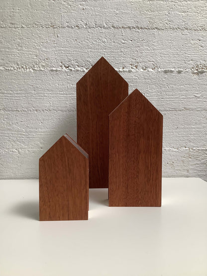 Teak-koristetalot 3kpl