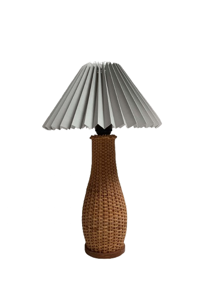 70-luvun rottinkinen pöytävalaisin