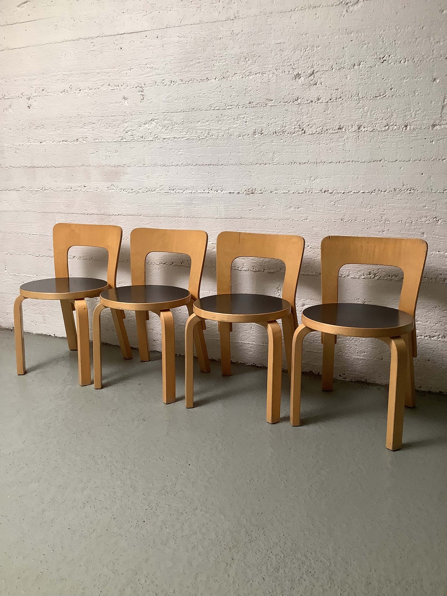 Artek Aalto N65 lasten tuoli, koivu/ musta