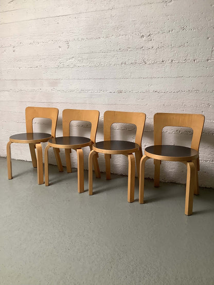 Artek Aalto N65 lasten tuoli, koivu/ musta