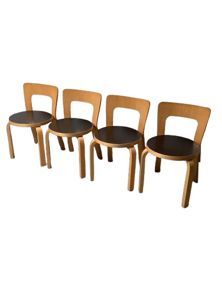 Artek Aalto N65 lasten tuoli, koivu/ musta