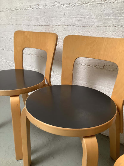 Artek Aalto N65 lasten tuoli, koivu/ musta