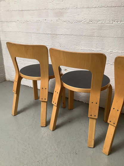Artek Aalto N65 lasten tuoli, koivu/ musta