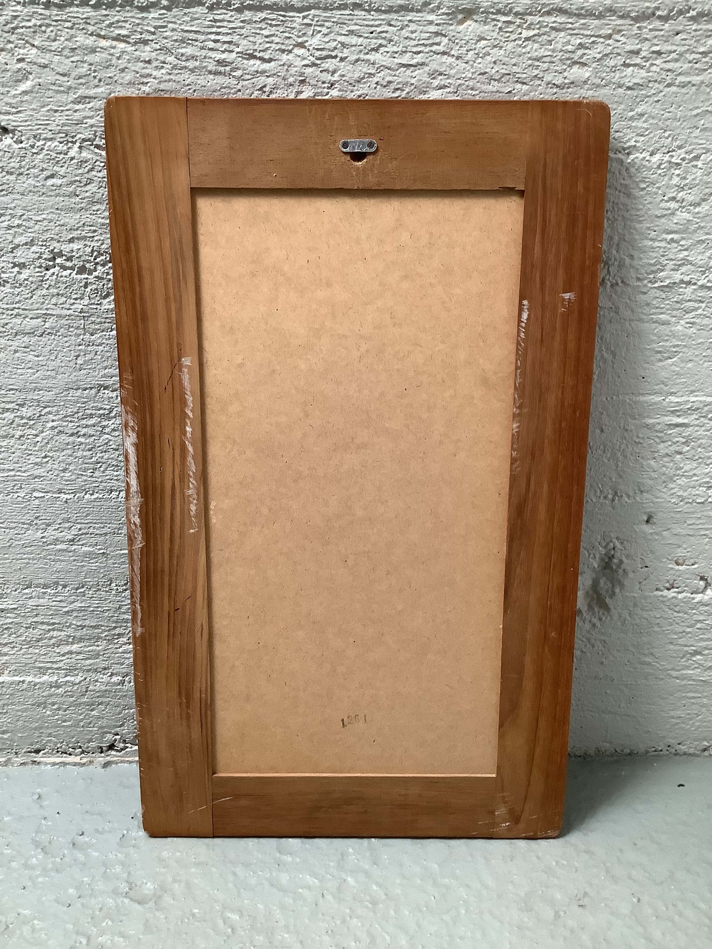 Tanskalainen vintage teak- kehyksinen peili, 50-luku