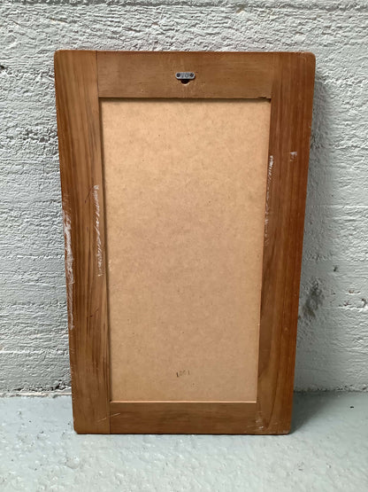 Tanskalainen vintage teak- kehyksinen peili, 50-luku