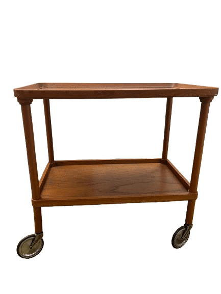 Tanskalainen teak-tarjoiluvaunu 60-luku