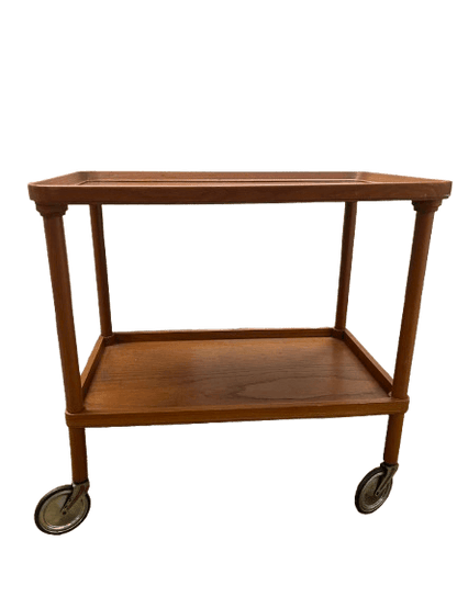 Tanskalainen teak-tarjoiluvaunu 60-luku