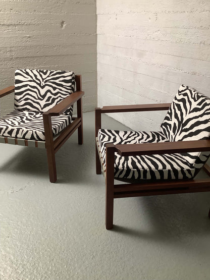 Teak-runkoiset satulavyönojatuoli 60-luku