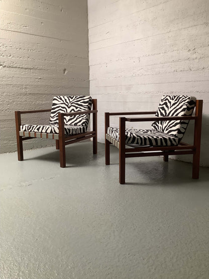 Teak-runkoiset satulavyönojatuoli 60-luku