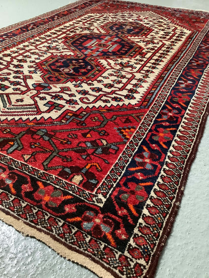 Persialainen käsinsolmittu vintage-villamatto