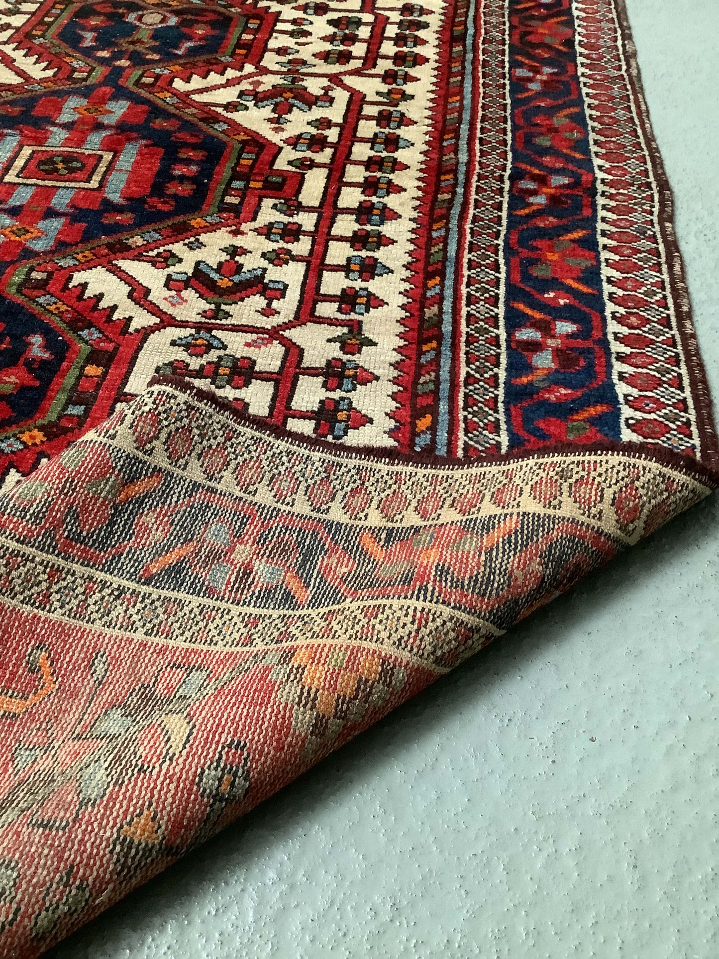 Persialainen käsinsolmittu vintage-villamatto