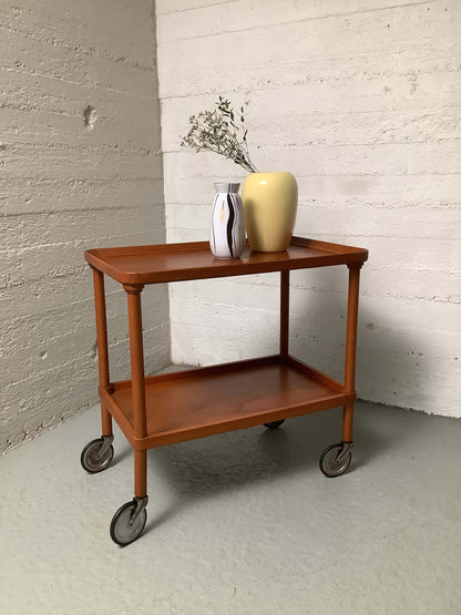 Tanskalainen teak-tarjoiluvaunu 60-luku