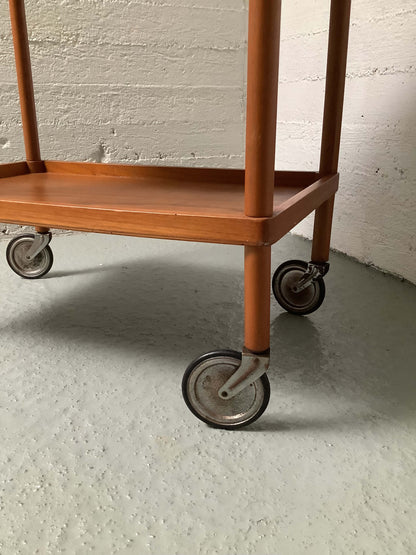 Tanskalainen teak-tarjoiluvaunu 60-luku