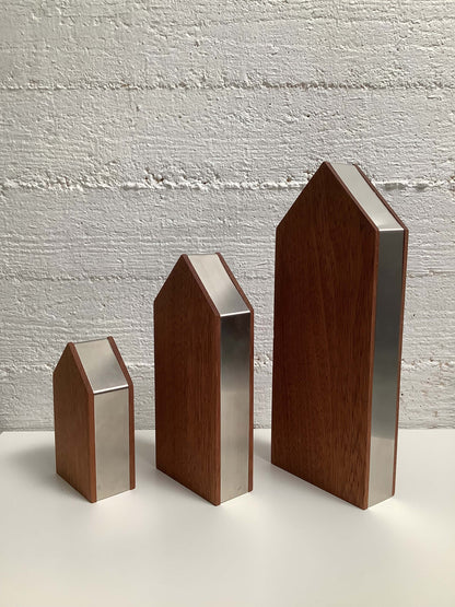 Teak-koristetalot 3kpl