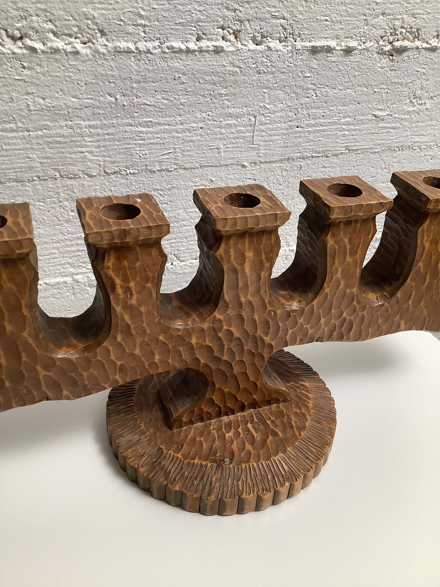 Käsintehty brutaalinen kynttilänjalka 1943, Sweden.