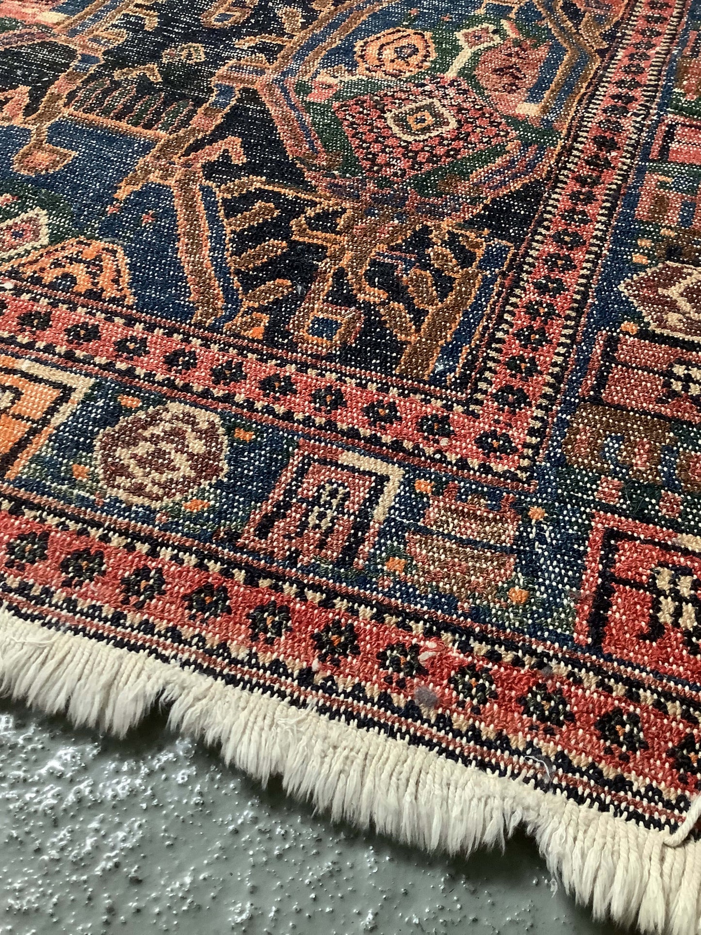 Käsinsolmittu Persialainen vintage villamatto
