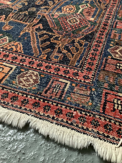Käsinsolmittu Persialainen vintage villamatto