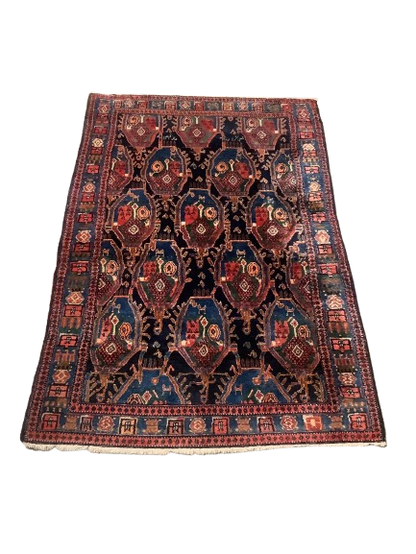 Käsinsolmittu Persialainen vintage villamatto