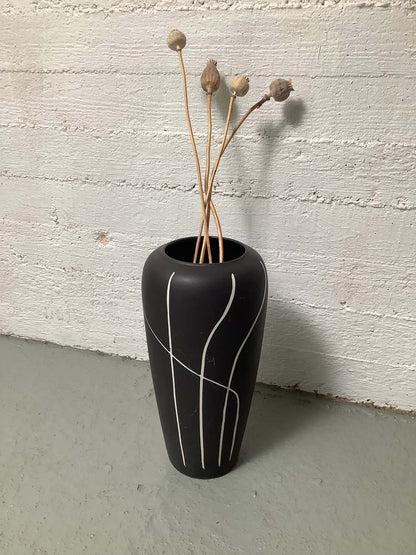 Musta W. Germany keraaminen iso maljakko