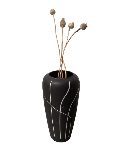 Musta W. Germany keraaminen iso maljakko