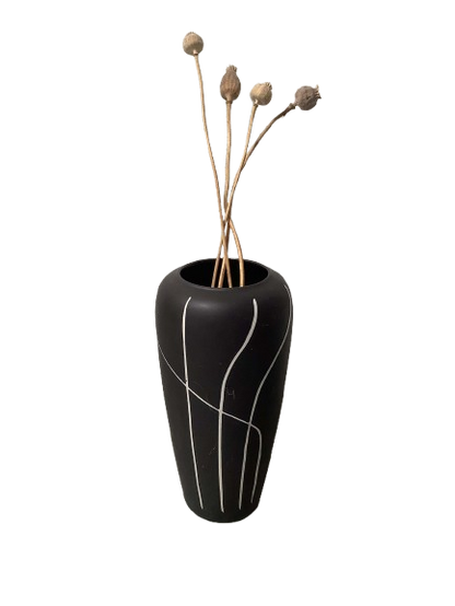 Musta W. Germany keraaminen iso maljakko