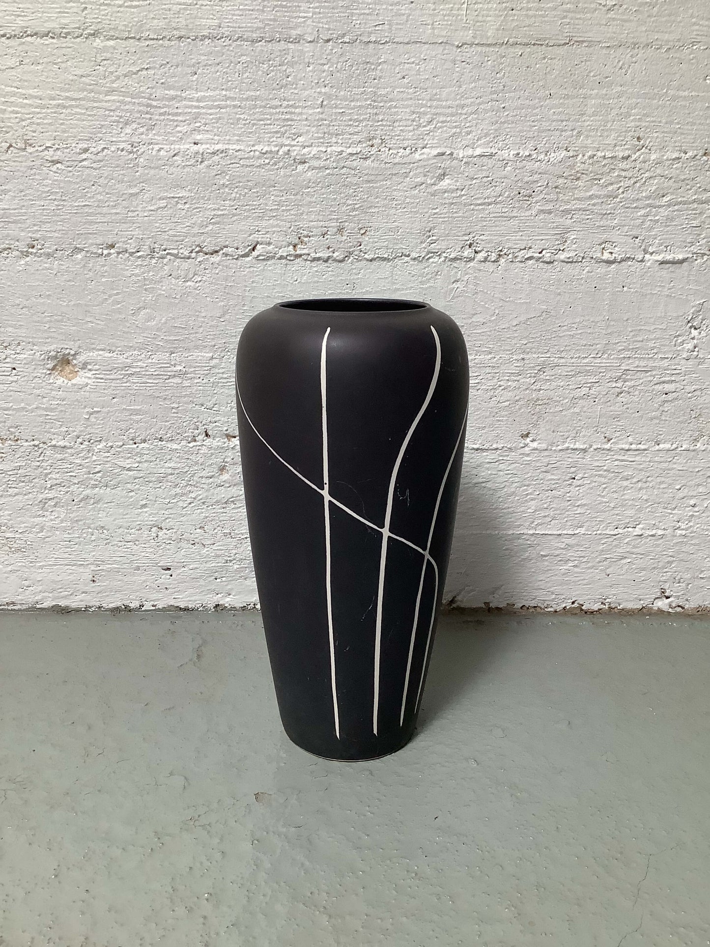 Musta W. Germany keraaminen iso maljakko