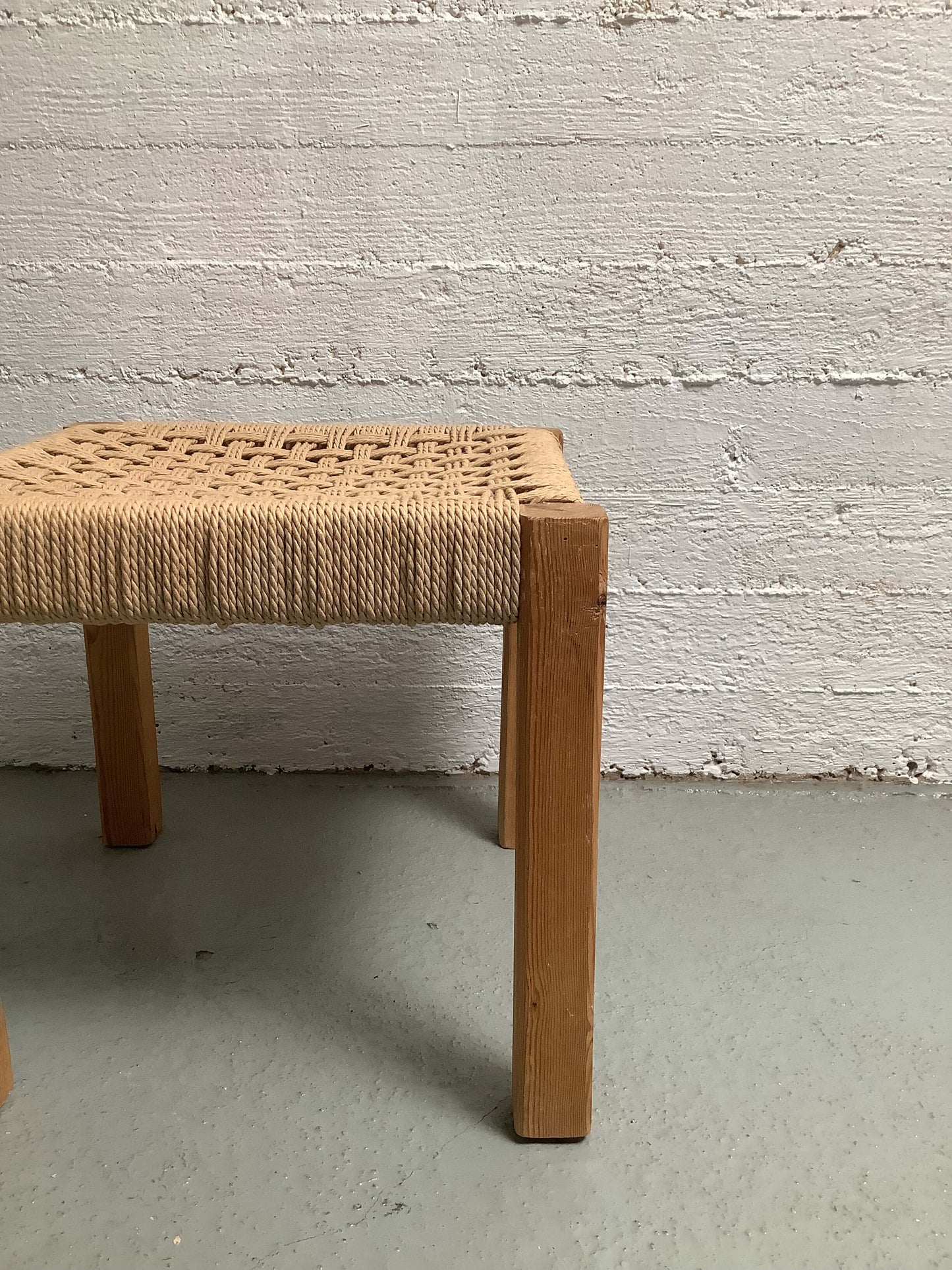 Tanskalainen punosjakkara 60/70-luku