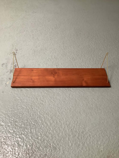 Tanskalainen teak seinähylly 60/70-luku.