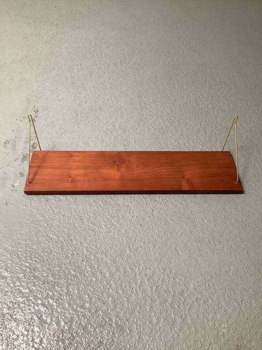 Tanskalainen teak seinähylly 60/70-luku.