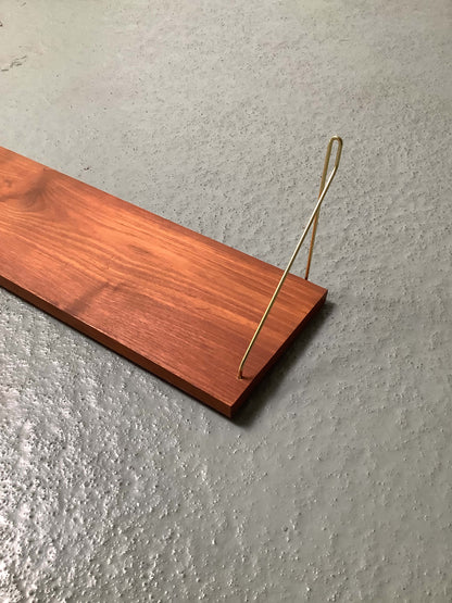 Tanskalainen teak seinähylly 60/70-luku.