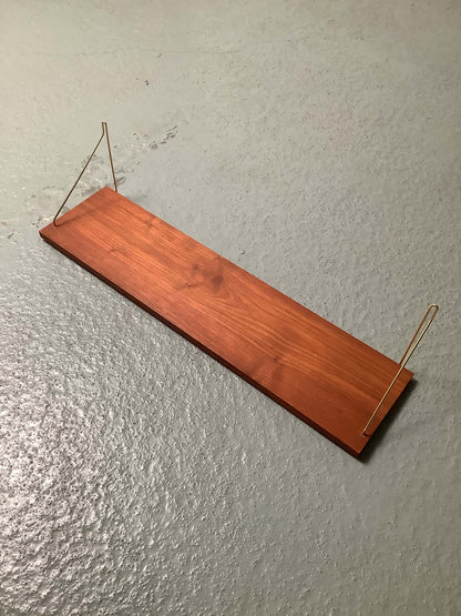 Tanskalainen teak seinähylly 60/70-luku.