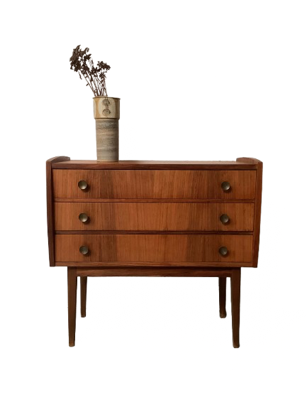 Tanskalainen teak-laatikosto 60-luku