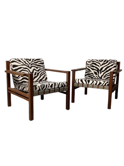 Teak-runkoiset satulavyönojatuoli 60-luku