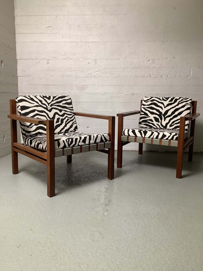 Teak-runkoiset satulavyönojatuoli 60-luku