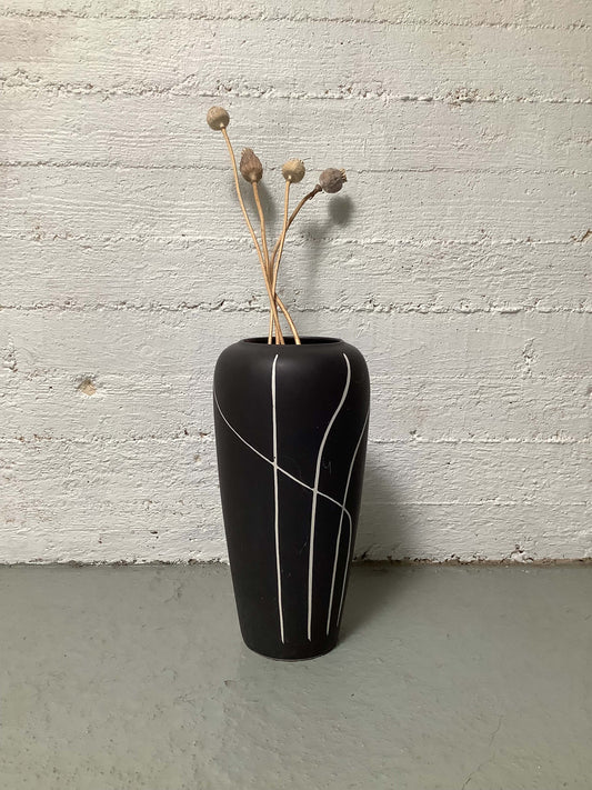 Musta W. Germany keraaminen iso maljakko